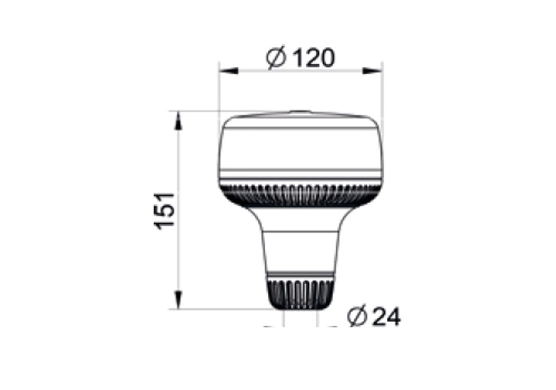 Gyrophare orange flash hampe flexible CL1 - SATELIGHT